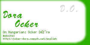 dora ocker business card
